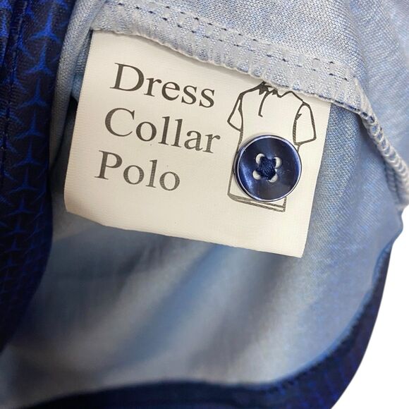 Collars & Co Polo Shirt Mens S Blue Turbo GT Performance Golf Preppy Dress NEW - Picture 5 of 7